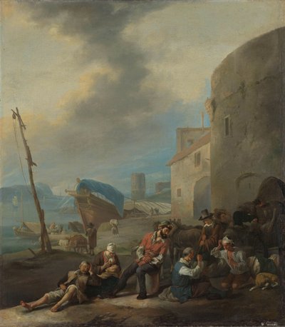 italienska hamnen av Johannes Lingelbach