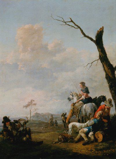 Vila efter jakten av Johannes Lingelbach