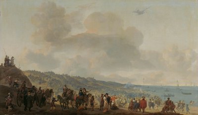 Charles II av Englands avgång från Scheveningen den 2 juni 1660 av Johannes Lingelbach