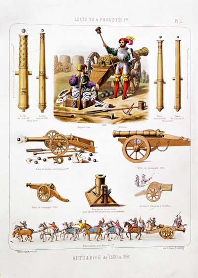 Fransk artilleri mellem 1500-50, fra 