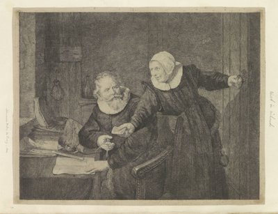 Porträtt av skeppsbyggaren Jan Rijcksen och hans fru Recueil de quatre-vingt-cinq estampes originales (serietitel) av Johannes Pieter de Frey