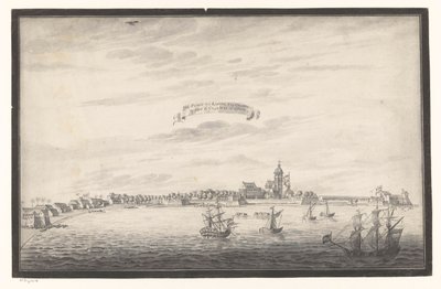Utsikt över Colombo De Stadt och Kastel Von Colombo. On The Eijland Ceijlon (titel på objekt) av Johannes Rach (possibly)