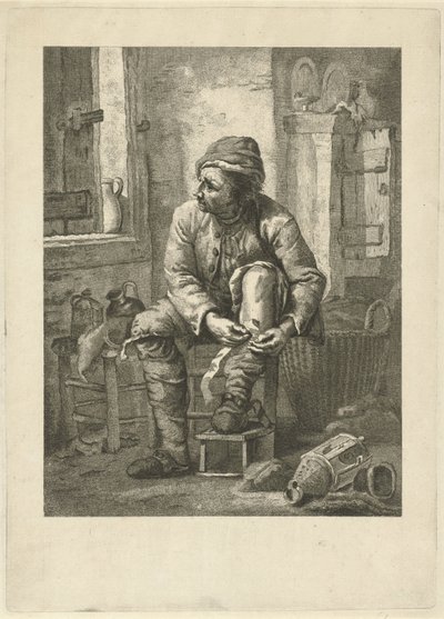 Man binder hans ben av Johannes Schoenmakers