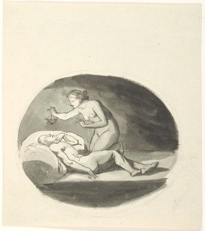 Psyche och den sovande Amoren av Johannes Senn