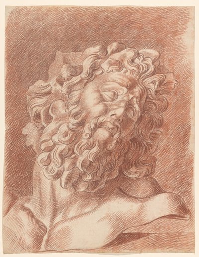 Akademistudie om gips av Laocoön: studie av huvudet av Johannes Tavenraat