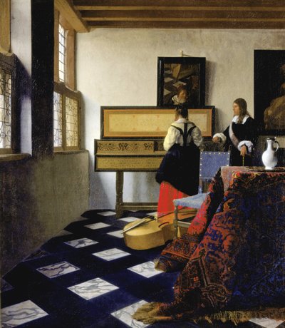 Holländska: Musiklektionen av Johannes Vermeer