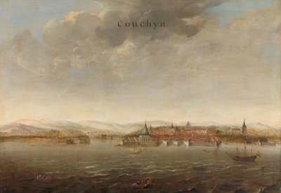 Vy över Cochin på Malabarkusten i Indien Vy över Cochin på Malabarkusten i Indien Couchyn (titel på objekt) av Johannes Vinckboons (attributed to)