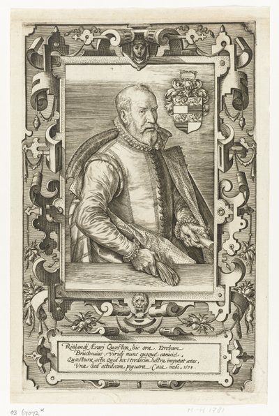 Porträtt av Jan van Brouckhoven, förvaltare av Rhenland av Johannes Wierix (attributed to)