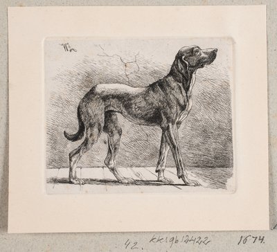 En stående hund av Johannes Wilhelm Zillen