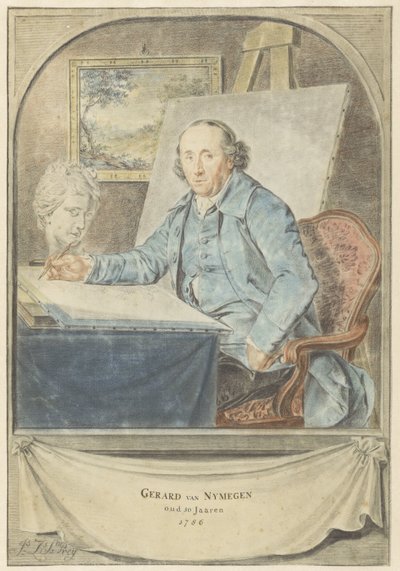 Porträtt av Gerard van Nijmegen av Johannes Zacharias Simon Prey