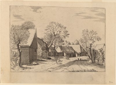 Gårdar och skjul av Johannes and Lucas van Doetechum after Master of the Small Landscapes