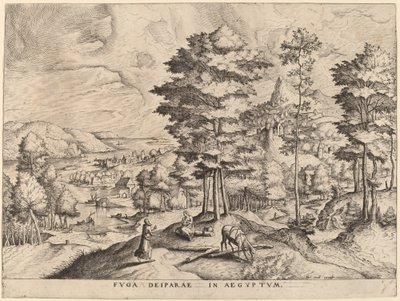 Flygningen till Egypten av Johannes and Lucas van Doetechum after Pieter Bruegel the Elder