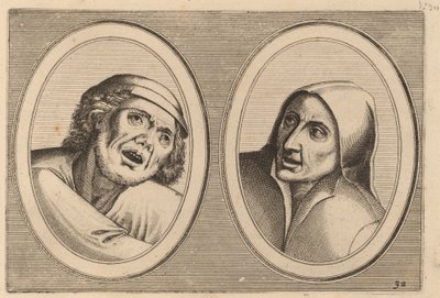 "Harme Snap-op" och "Keursje-sonder-naed" av Johannes and Lucas van Doetechum after Pieter Bruegel the Elder
