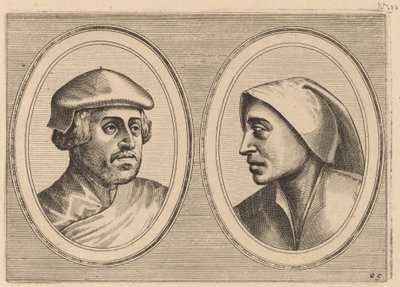 "Sincere Lammert" och "Deughdighe Geertruyd" av Johannes and Lucas van Doetechum after Pieter Bruegel the Elder