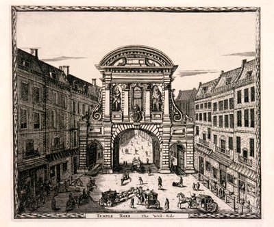 Temple Bar, London, c1700 av Johannes de Ram