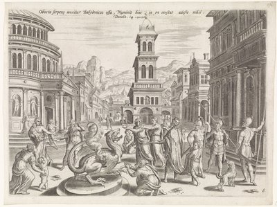 Daniel och draken History of Daniel (serietitel) Theatrum biblicum (...) (serietitel) av Johannes of Lucas van Doetechum