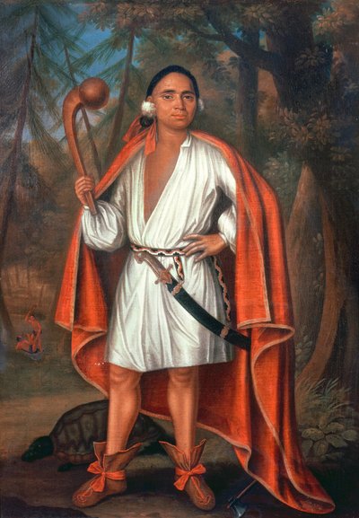 Etow Oh Koam, kung av flodnationerna, 1710 av Johannes or Jan Verelst