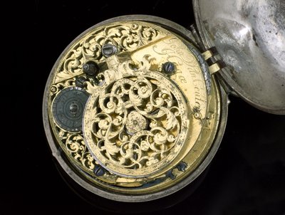 Verge klocka. Haag, ca 1695 (metall) (se även 259582-83) av Johannes van Ceulen