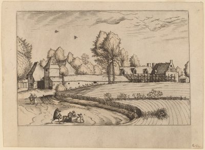 Hus på landet av Johannes van Doetechum, the Elder and Lucas
