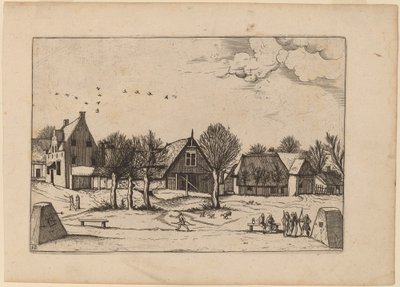 Country Village av Johannes van Doetechum, the Elder and Lucas
