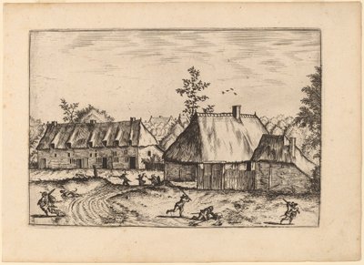 Gård och husrad av Johannes van Doetechum, the Elder and Lucas