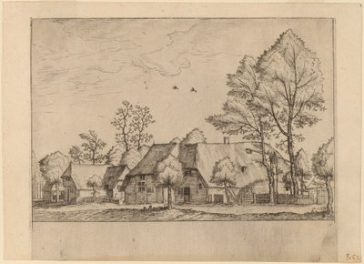 Stor gård med dragbrunn av Johannes van Doetechum, the Elder and Lucas