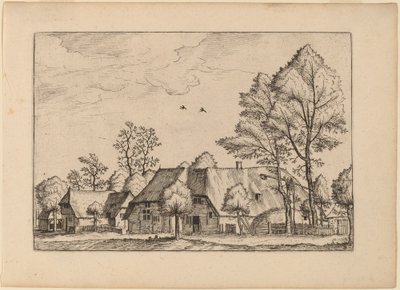 Stor gård med dragbrunn av Johannes van Doetechum, the Elder and Lucas