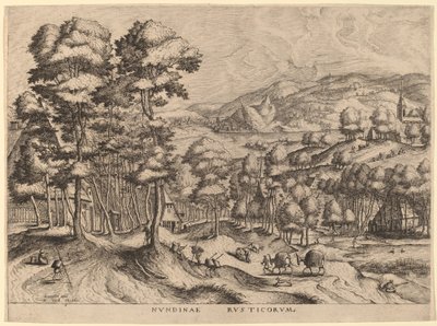 Rustik marknad av Johannes van Doetechum the Elder and Lucas