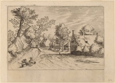 Village Road av Johannes van Doetechum, the Elder and Lucas