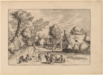 Village Road av Johannes van Doetechum, the Elder and Lucas