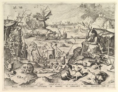 Frestelsen av den helige Antonius.n.d. Skapare: Johannes van Doetecum I, Lucas van Doetecum. av Johannes and Lucas van Doetecum