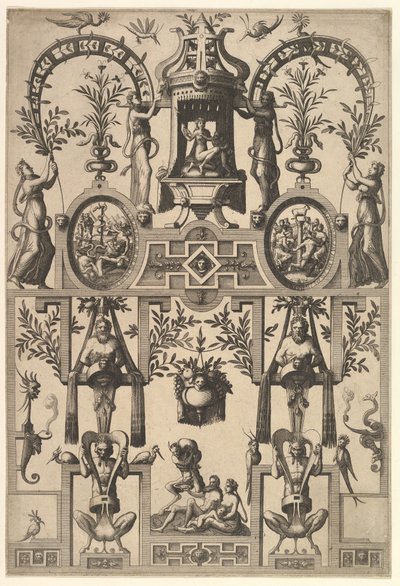 Modern grotesk med remmar, 1557. av Johannes van Doetecum I