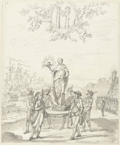 General Arms, dekoration på Kadijksplein, 1795 av Johannes van Dregt (rejected attribution)
