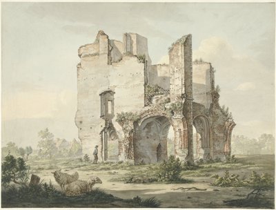 Ruinerna av klostret Rijnsburg av Johannes van Lexmond