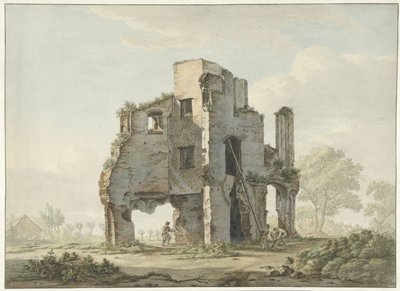 Rivning av ruinerna av Rijnsburg Abbey av Johannes van Lexmond