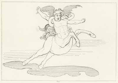 Cacus, Inferno, Canto 25 (gravyr) av John (after) Flaxman