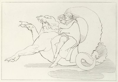Gerion, Inferno, Canto 17 (gravyr) av John (after) Flaxman
