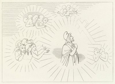 Heavenly Splendours, Paradise, Canto 20 (gravyr) av John (after) Flaxman