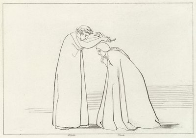Förnedring, skärselden, Canto 1 (gravyr) av John (after) Flaxman
