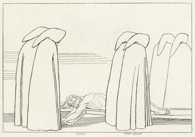 Hycklare, Inferno, Canto 23 (gravyr) av John (after) Flaxman