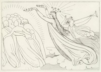 The Active Good, Paradise, Canto 6 (gravyr) av John (after) Flaxman