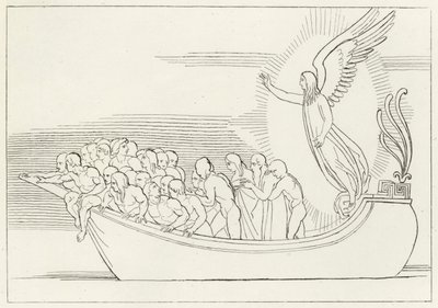 The Benediction, Purgatory, Canto 2 (gravyr) av John (after) Flaxman