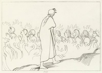 The Carnal, Purgatory, Canto 25 (gravyr) av John (after) Flaxman