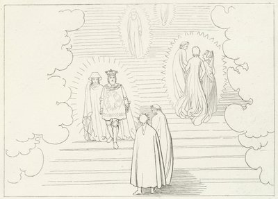 The Celestial Steps, Paradise, Canto 21 (gravyr) av John (after) Flaxman