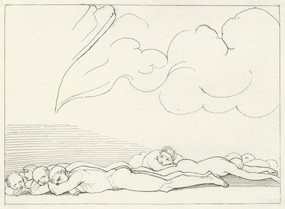 Jordbävningen, skärselden, Canto 20 (gravyr) av John (after) Flaxman