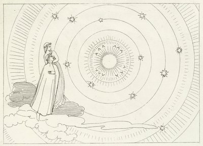The Empyreum, Paradise, Canto 28 (gravyr) av John (after) Flaxman