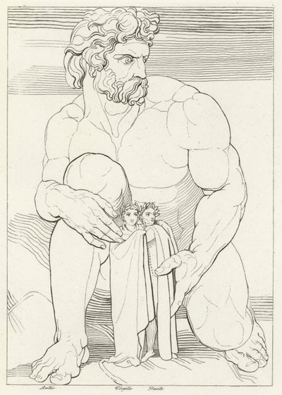 Jättarna, Inferno, Canto 31 (gravyr) av John (after) Flaxman