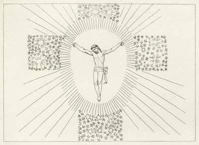 The Glorious Cross, Paradise, Canto 14 (gravyr) av John (after) Flaxman