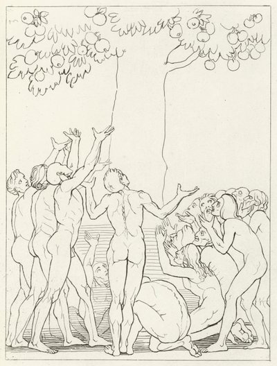 The Intempate, Purgatory, Canto 24 (gravyr) av John (after) Flaxman