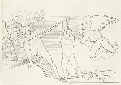 Pitchsjön, Inferno, Canto 22 (gravyr) av John (after) Flaxman